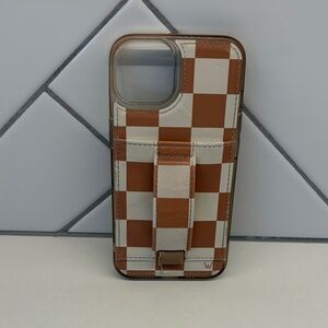 Checkered Brown and White Phone Case